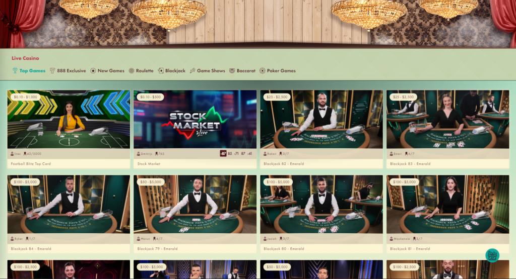 777 casino live games